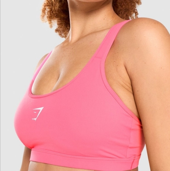 Gymshark Pink Scoop Neck Training Sports Bra - Picture 2 of 6